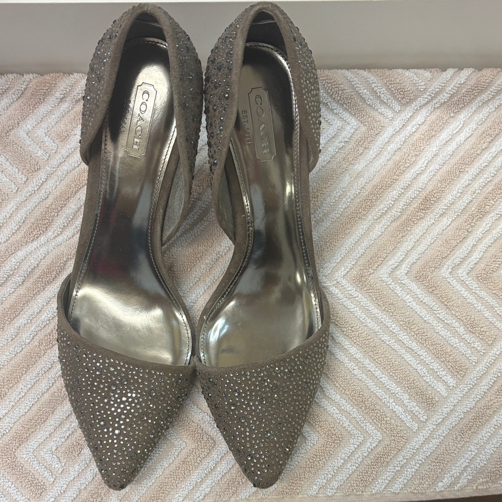 Coach Women's Brown Studded Heels